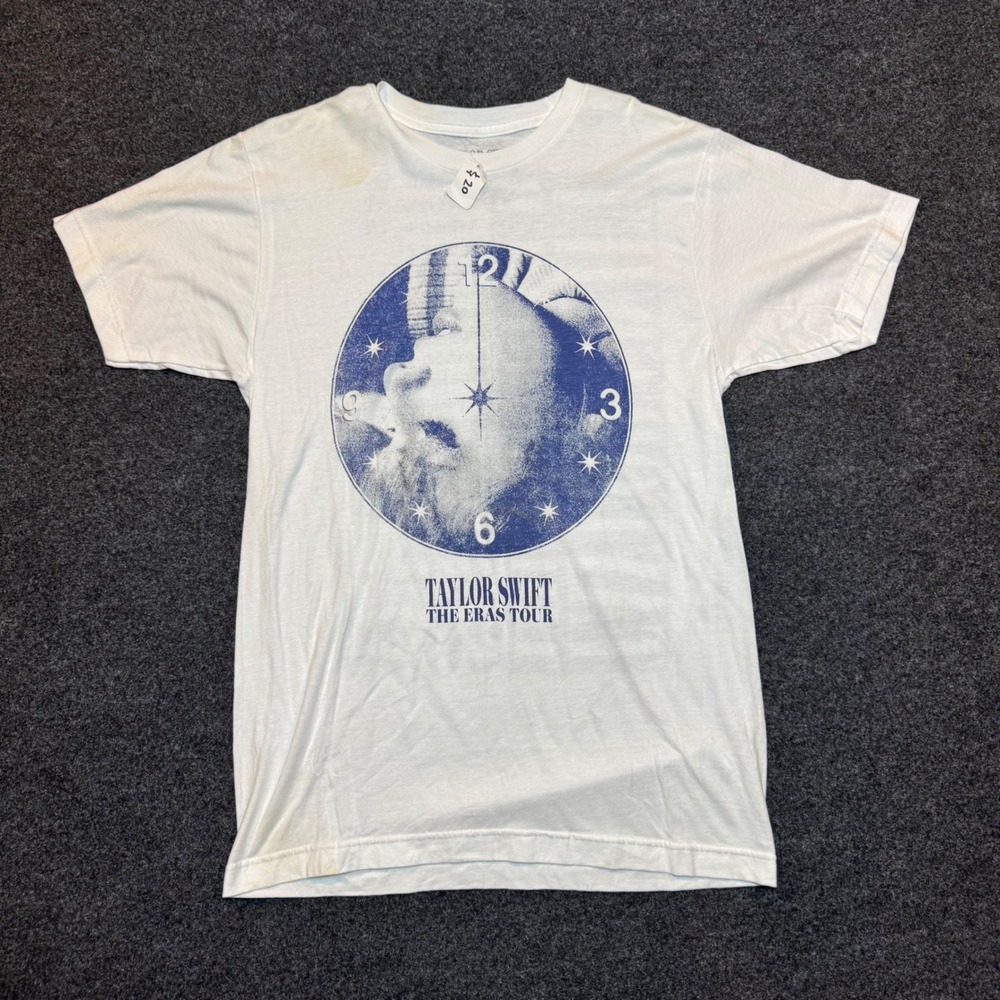 Taylor Swift The Eras Tour 2023 Concert T-Shirt White Blue Graphic Medium